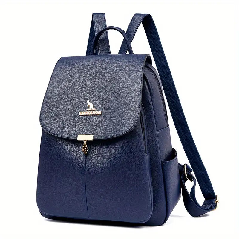 Leather Flap Backpack For Women