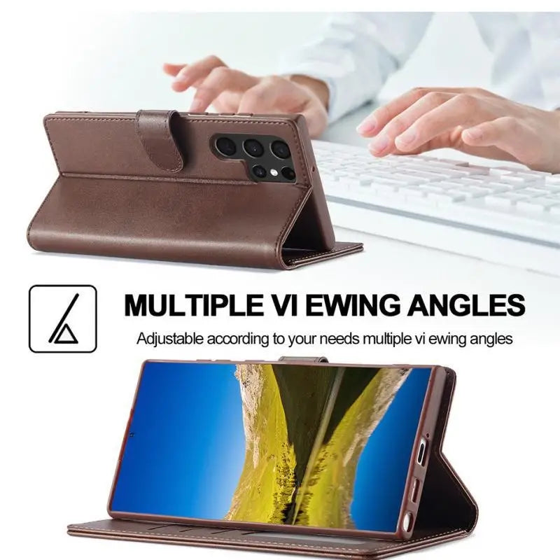 Luxury Leather Wallet Case, For IPhone