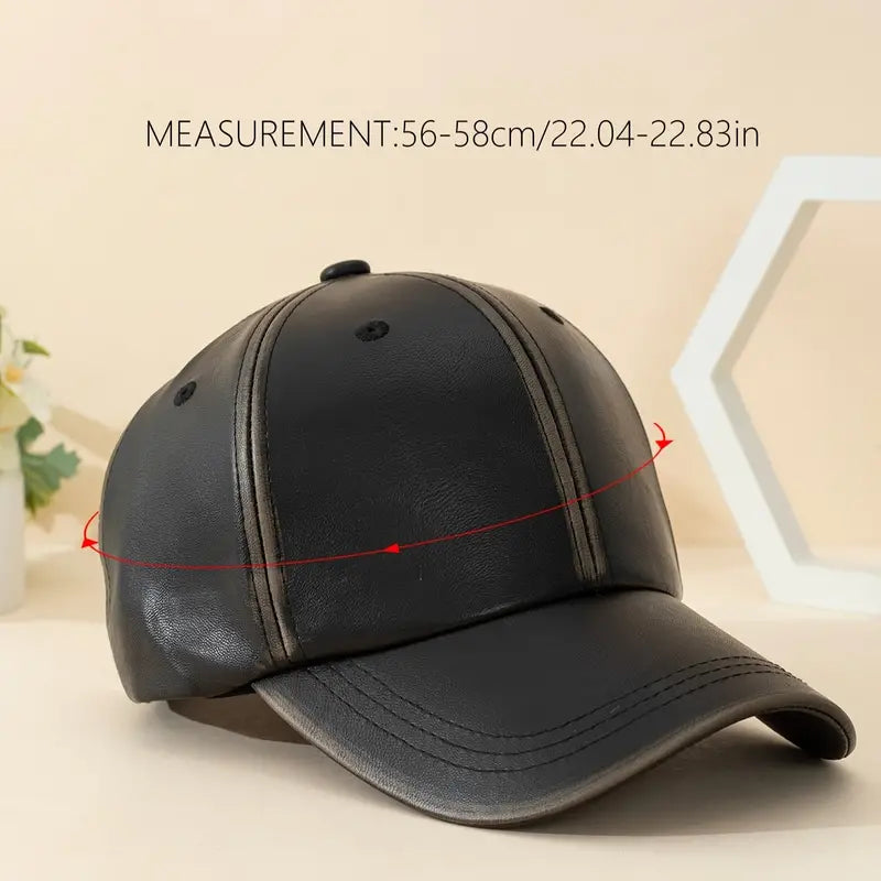 Leather unisex Caps