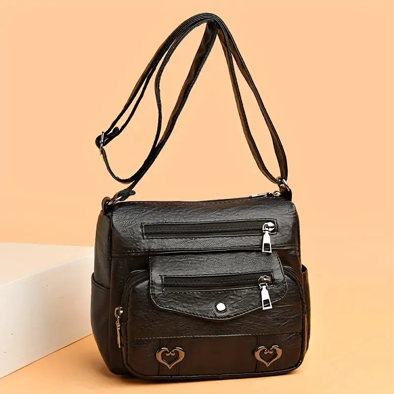 Soft Faux Leather Shoulder Bag