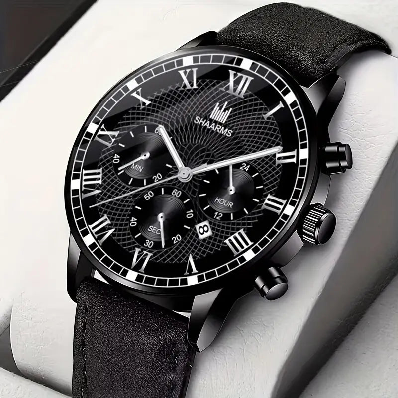 Wrist Watch With PU Leather