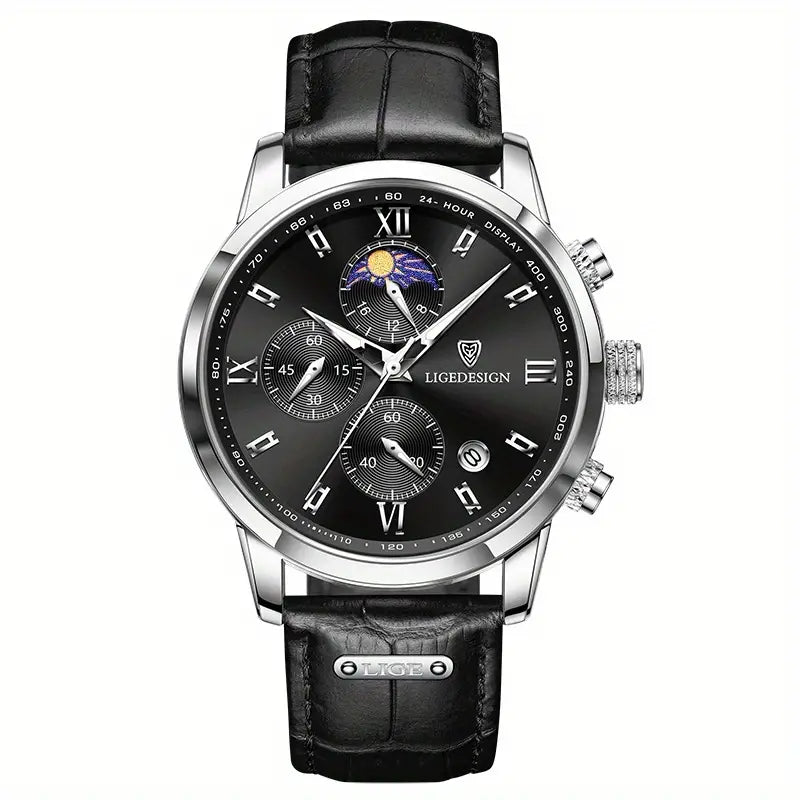 Luxury leather watch