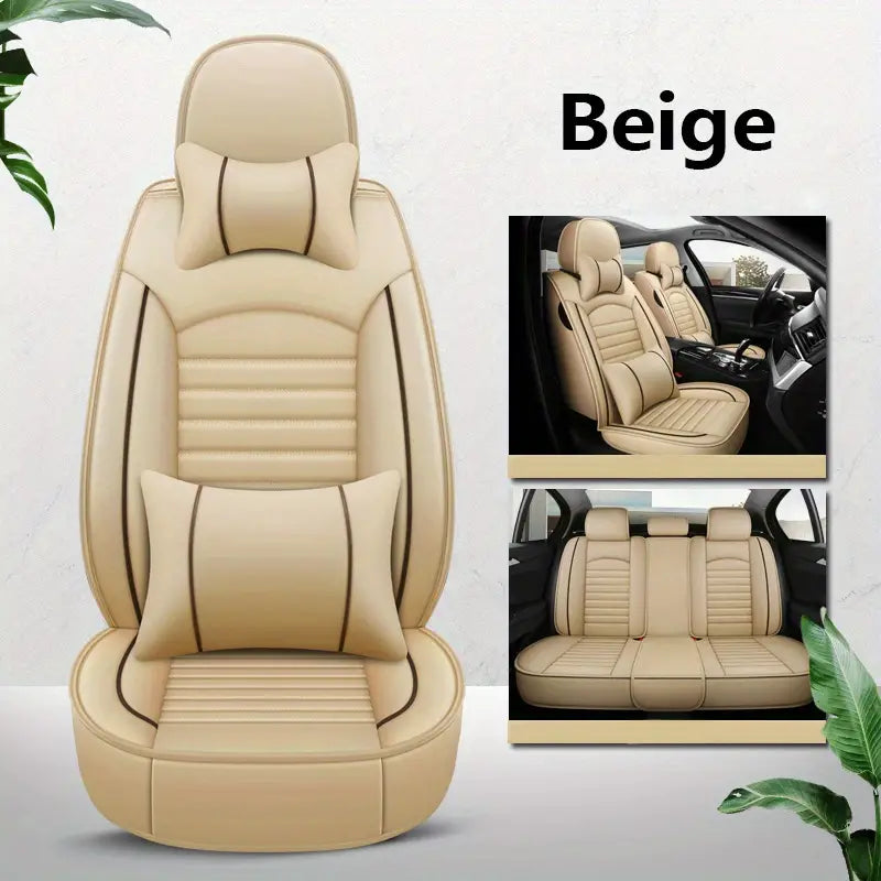 Leather car lined seat cover