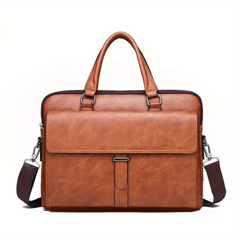 Men's PU Soft Leather Briefcase
