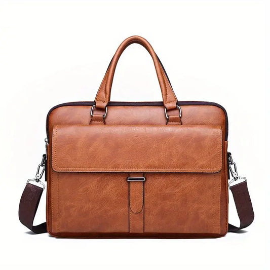 Men's PU Soft Leather Briefcase