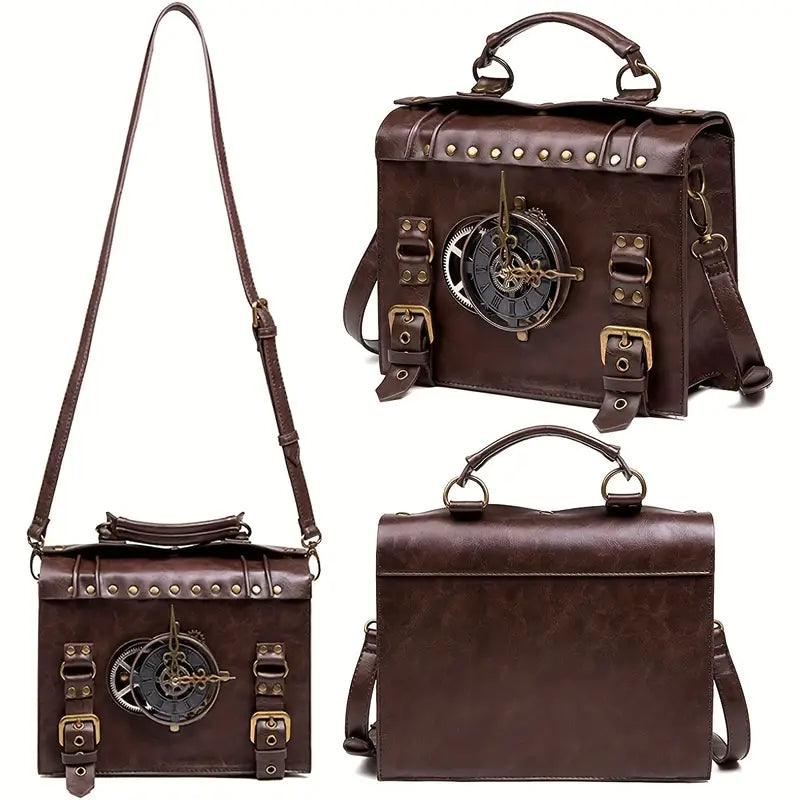 Clock Decor Crossbody Bag