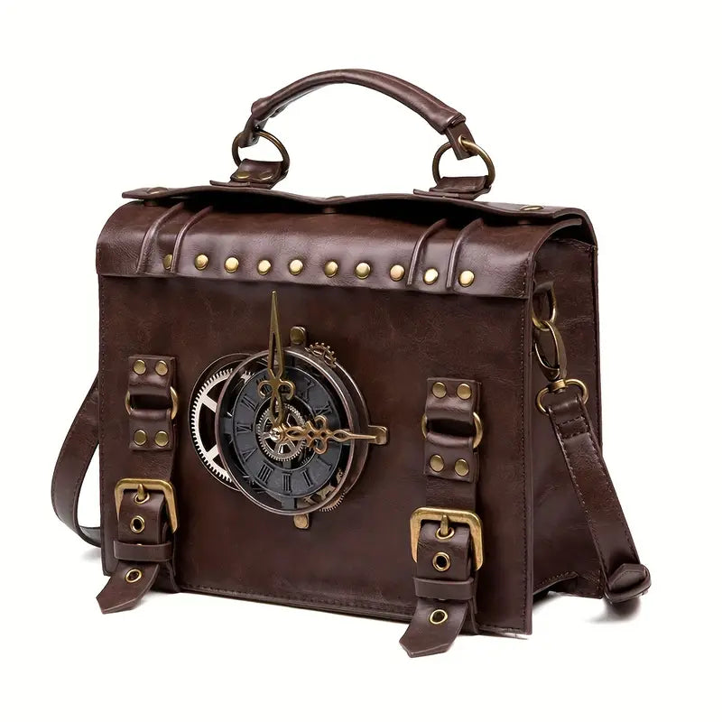 Clock Decor Crossbody Bag