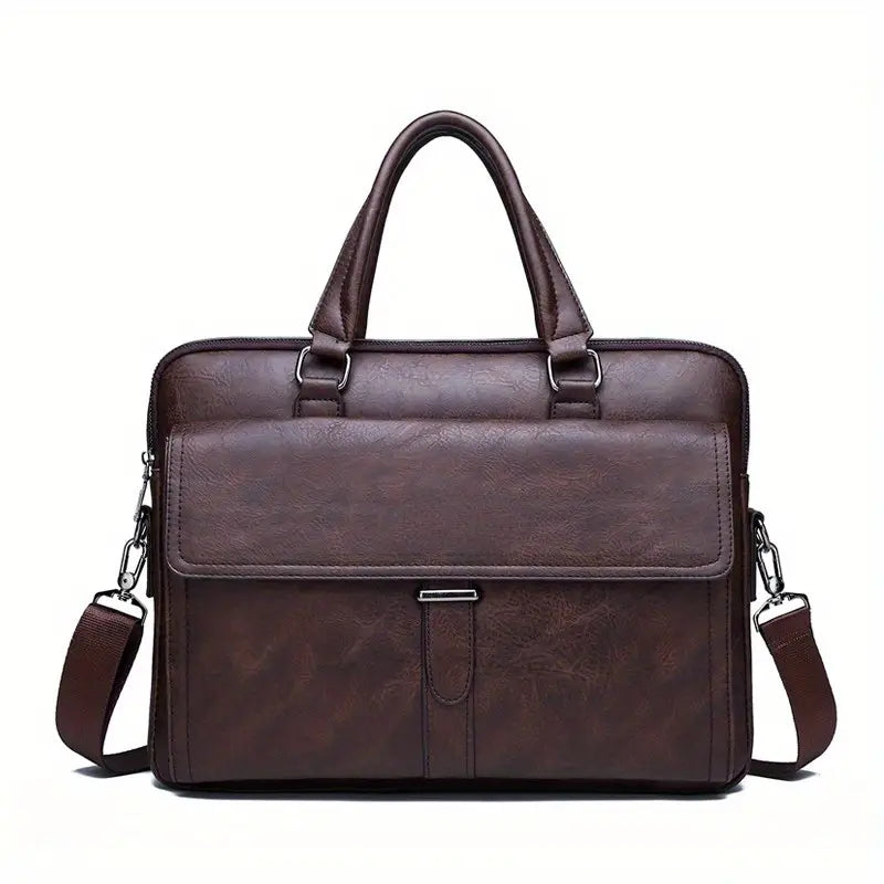 Men's PU Soft Leather Briefcase