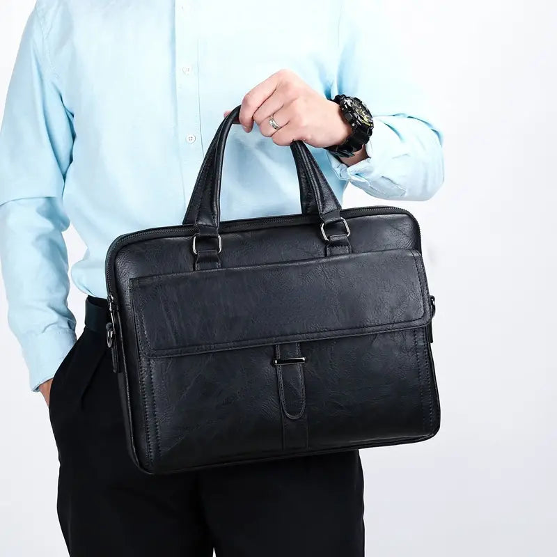 Men's PU Soft Leather Briefcase