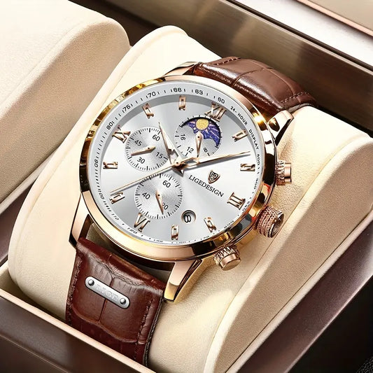 Luxury leather watch