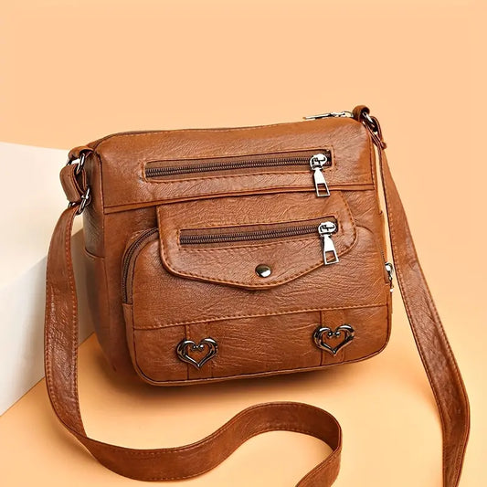 Soft Faux Leather Shoulder Bag