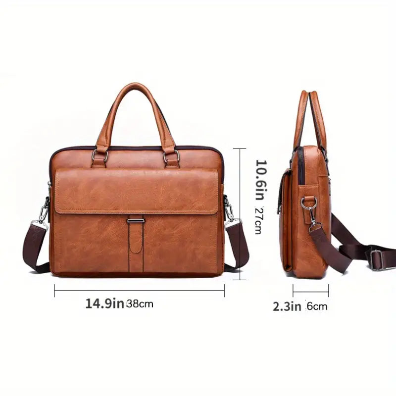 Men's PU Soft Leather Briefcase