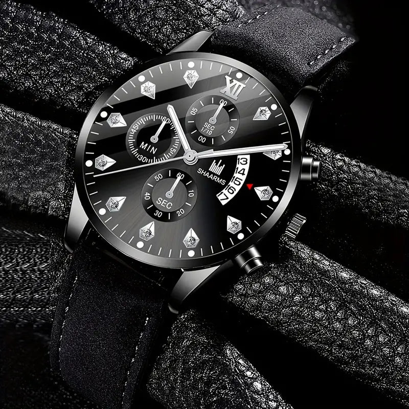 Wrist Watch With PU Leather