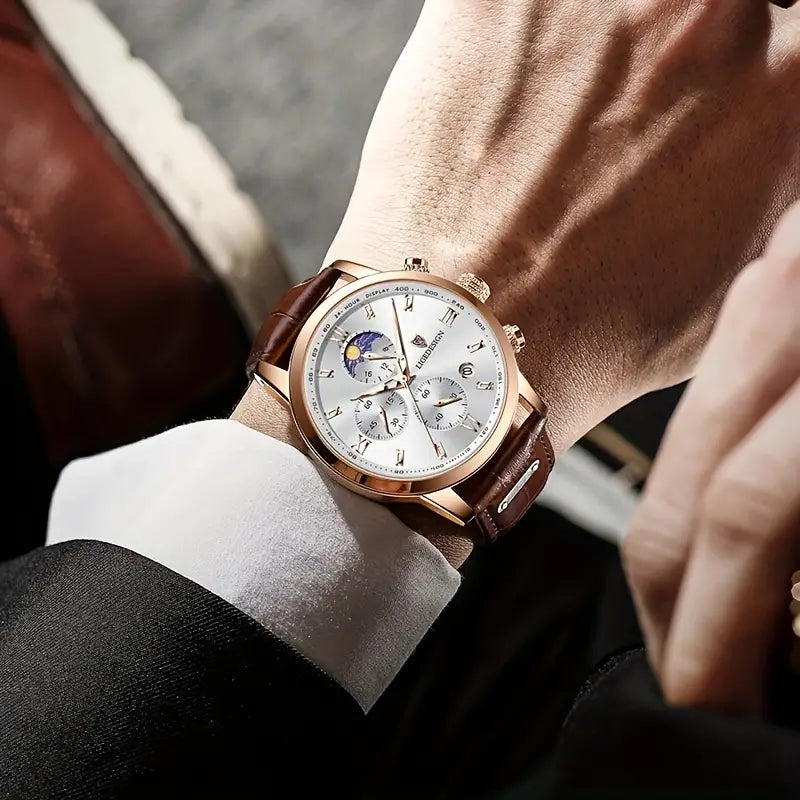 Luxury leather watch