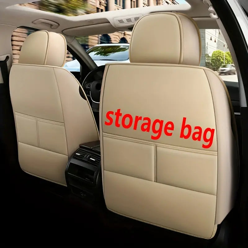 Leather car lined seat cover