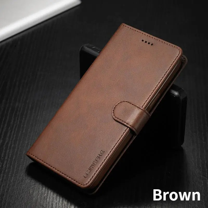 Luxury Leather Wallet Case, For IPhone