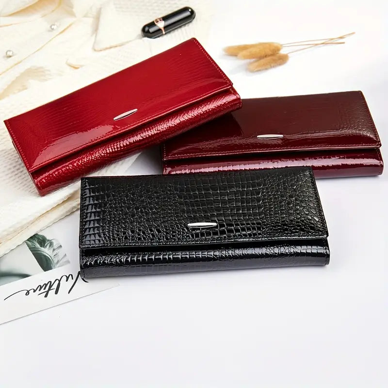 Genuine Leather Bifold Wallet For Women