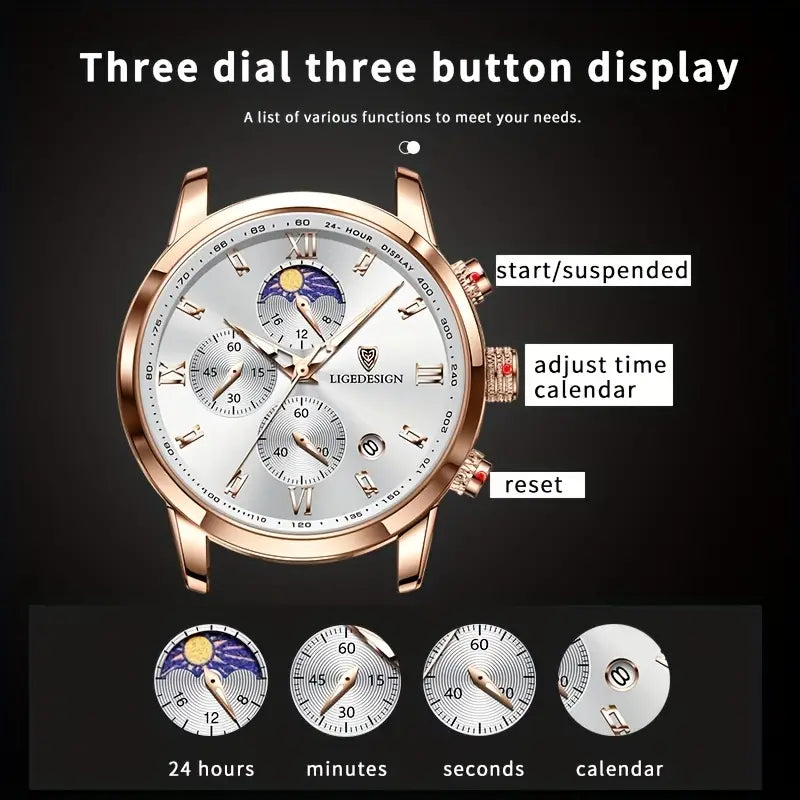 Luxury leather watch