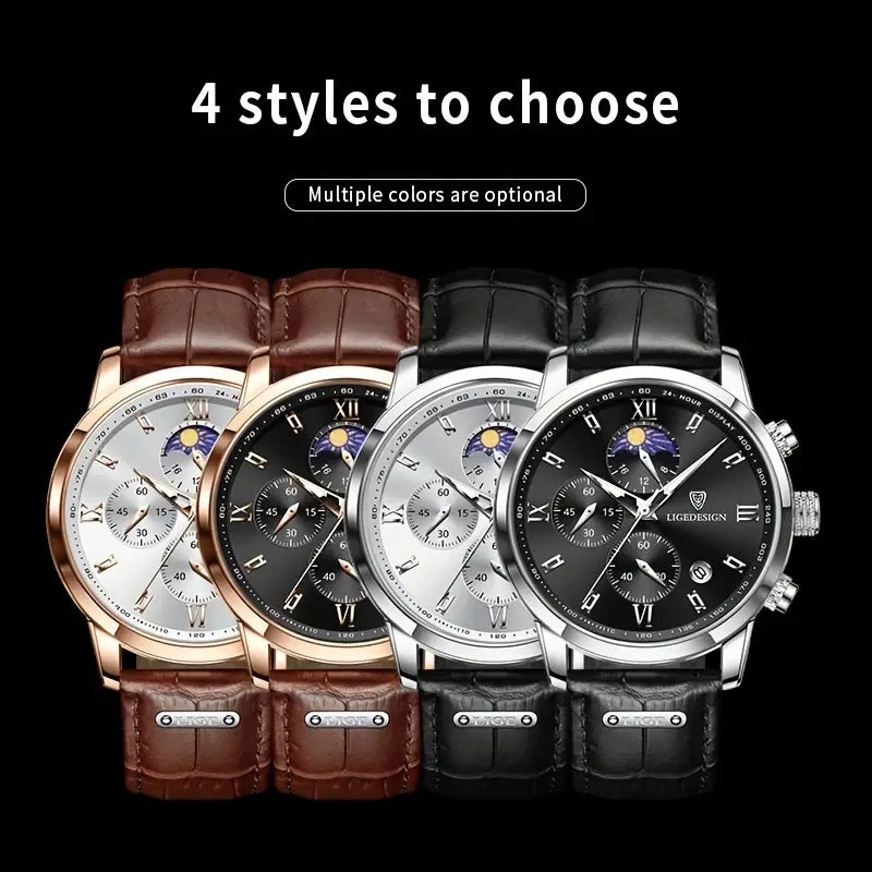 Luxury leather watch