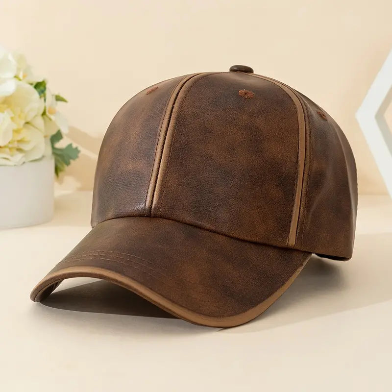 Leather unisex Caps