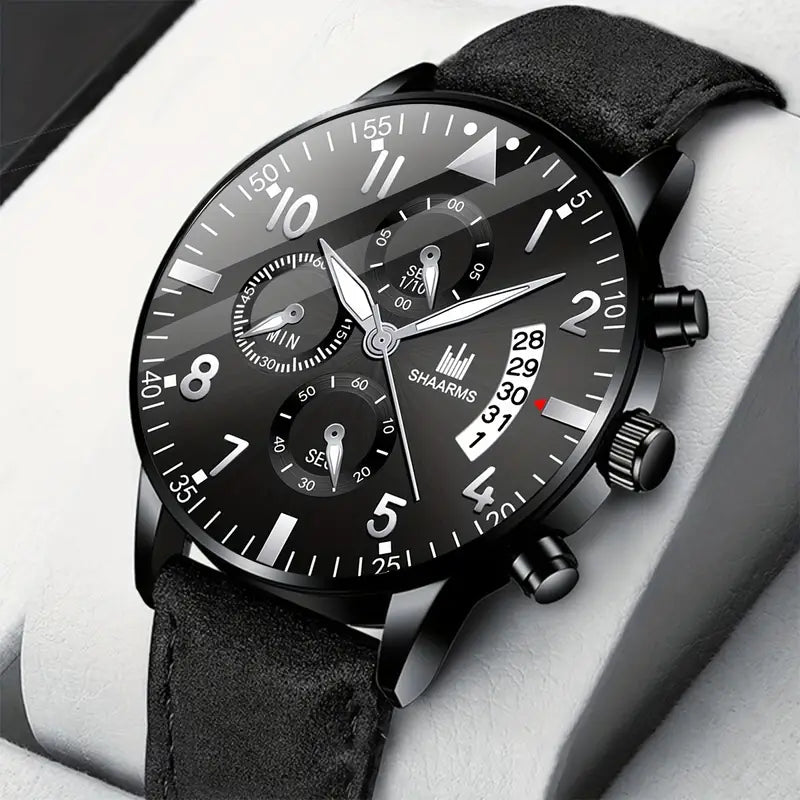 Wrist Watch With PU Leather