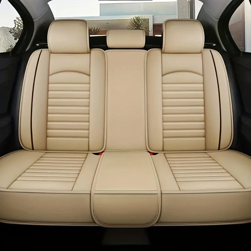 Leather car lined seat cover