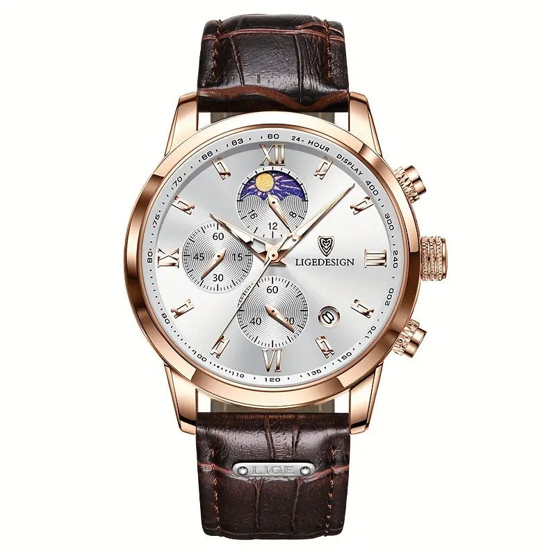 Luxury leather watch
