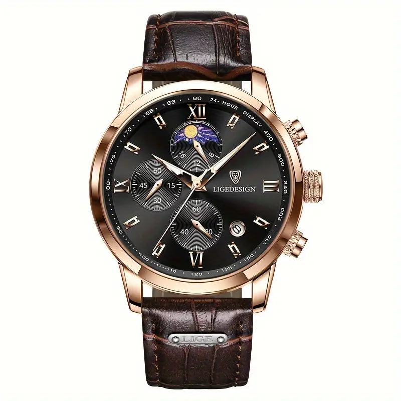 Luxury leather watch