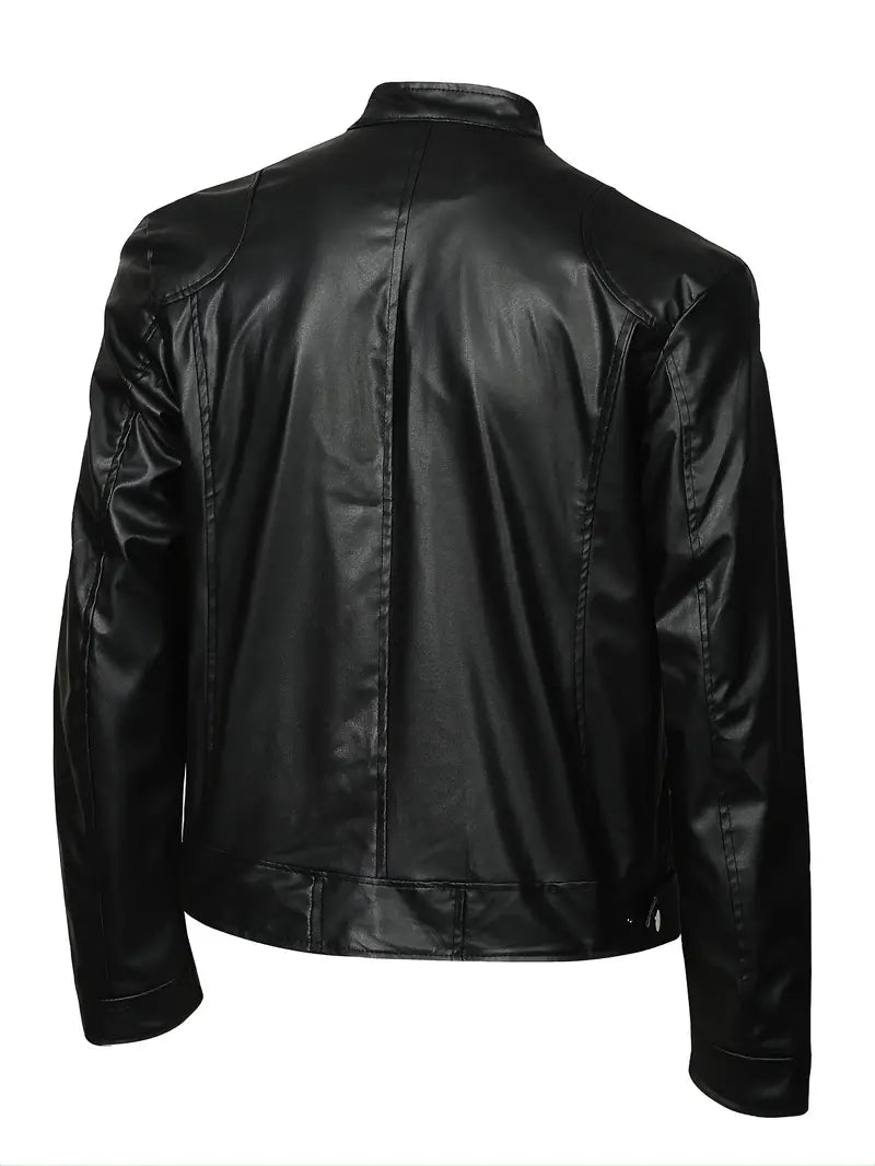 Leather Jacket, Men's Zip Up