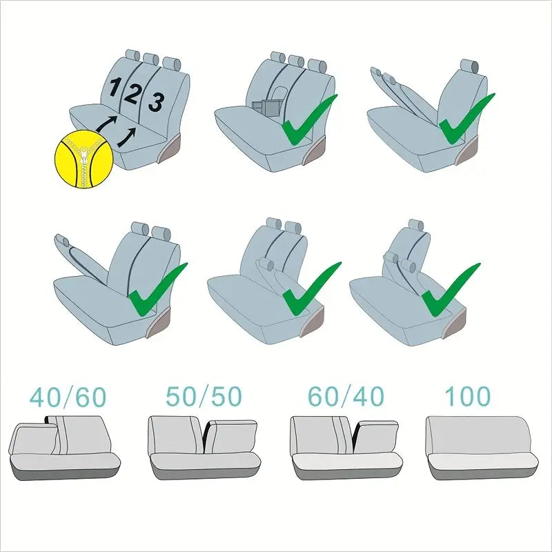 Quilted Leather car Seat Covers