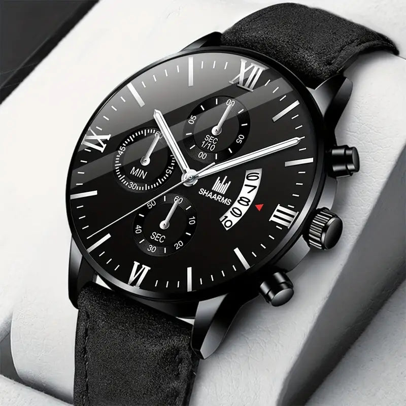 Wrist Watch With PU Leather