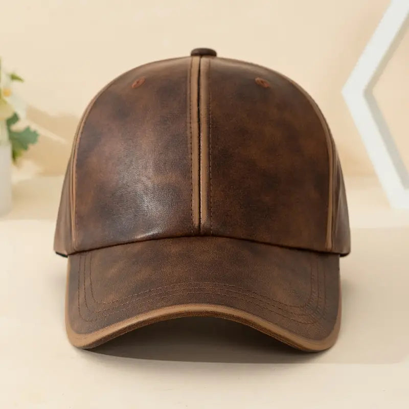 Leather unisex Caps