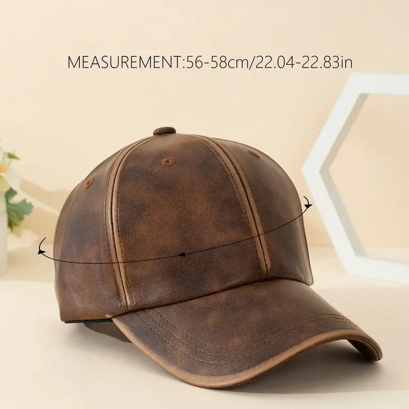 Leather unisex Caps